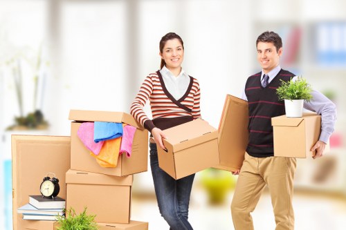 Removal van load estimate with boxes and furniture